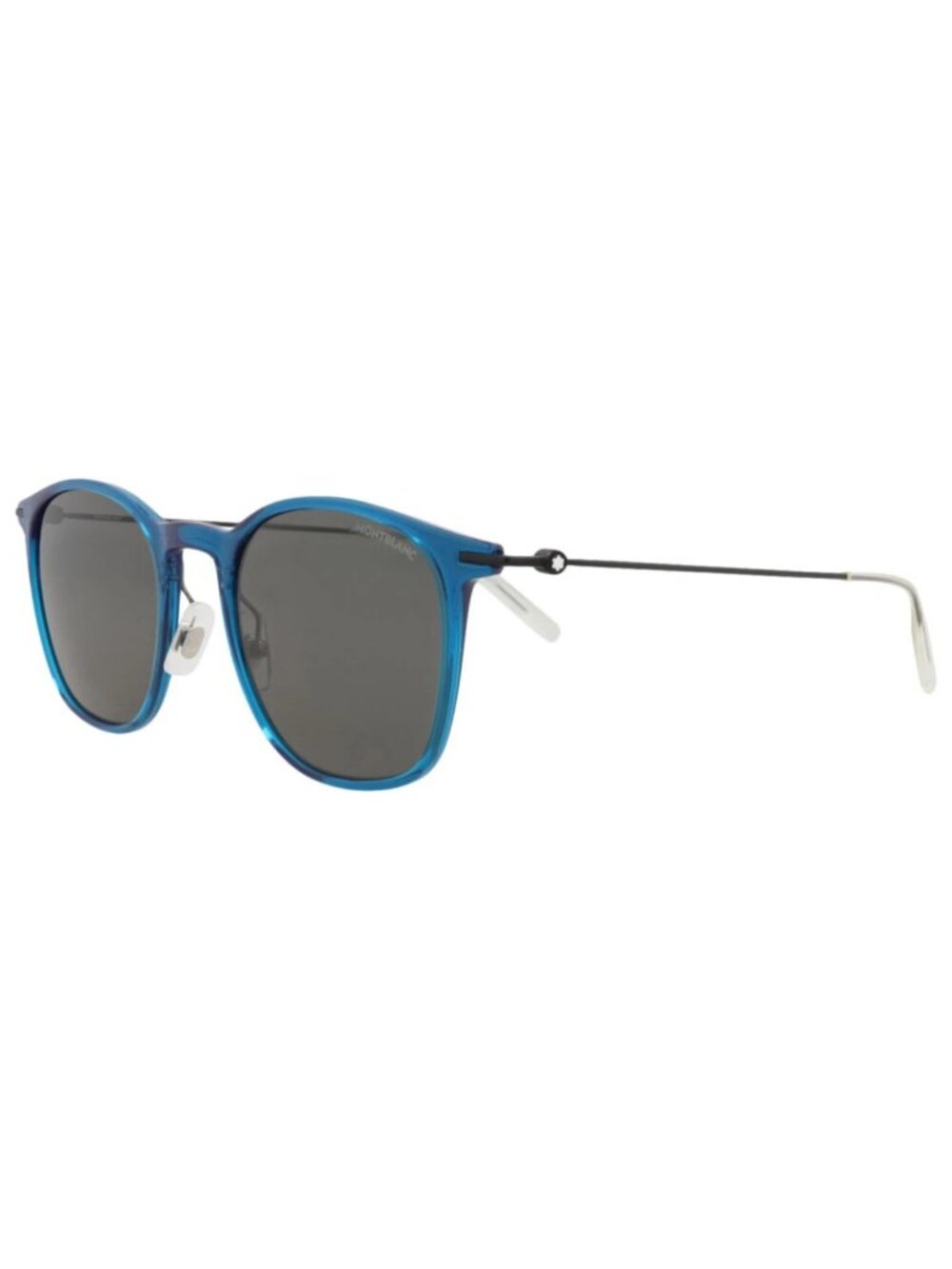 New Montblanc Women's Sunglasses Round Oval Injection Frame Mens Light Blue Grey